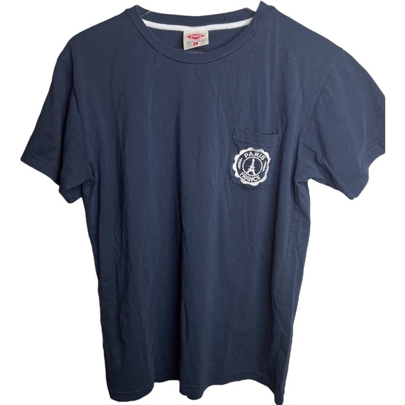 Navy Blue Paris France T Shirt - Picture 1 of 6